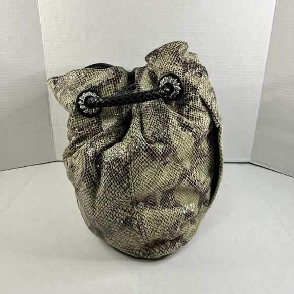 Judith Ripka Handbag w/Python Snake Embossed Finish. 100% Genuine Leather - Picture 3 of 16
